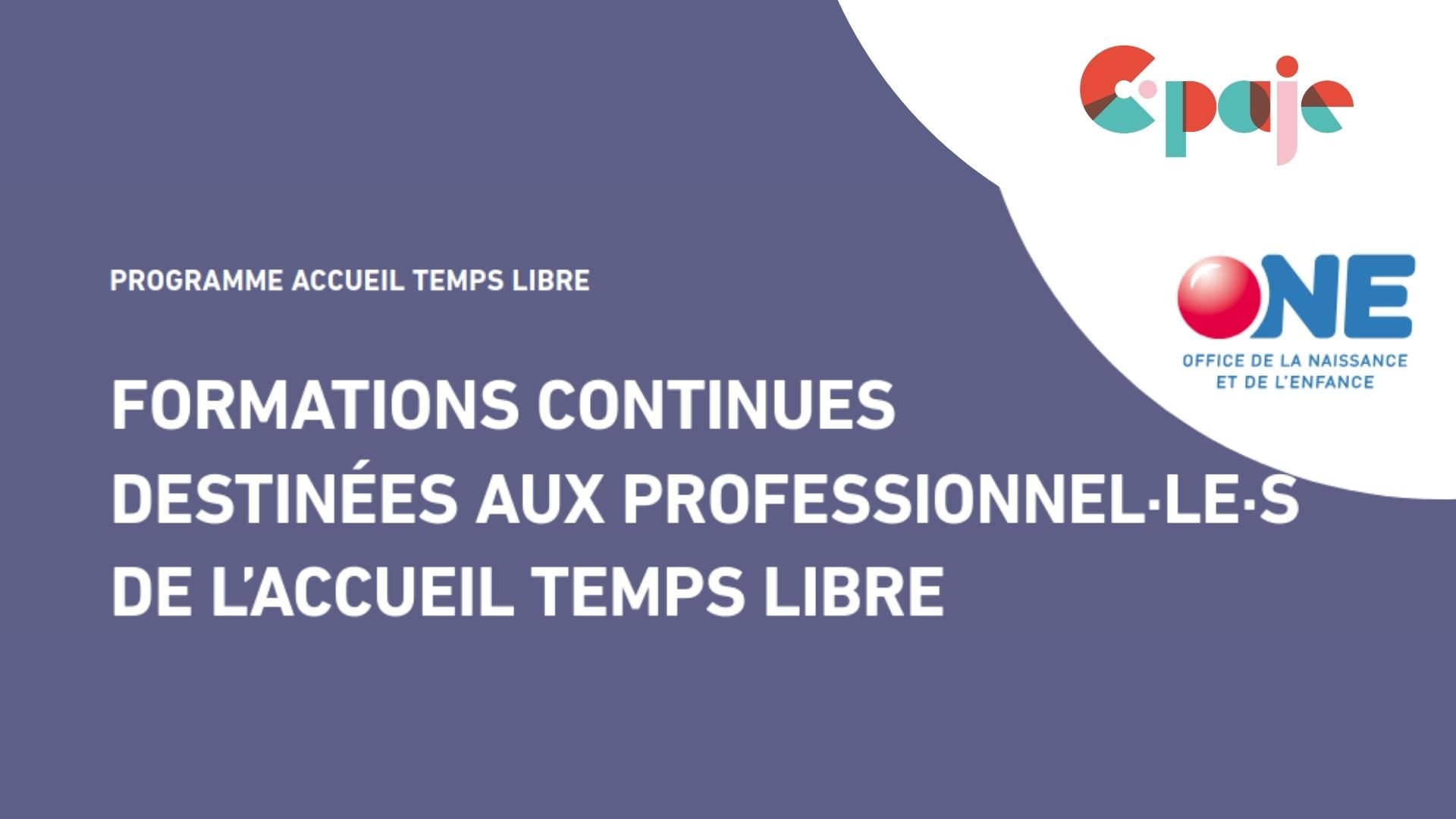 D&eacute;couvrez notre programme formation ONE 3-12 ans